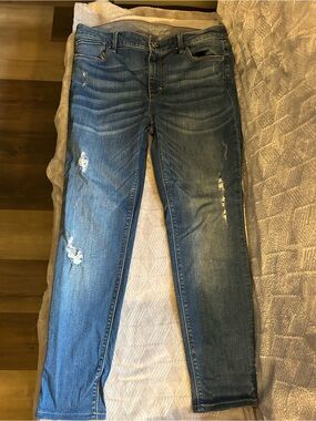 SKINN Skinny Distressed Blue Denim Jeans